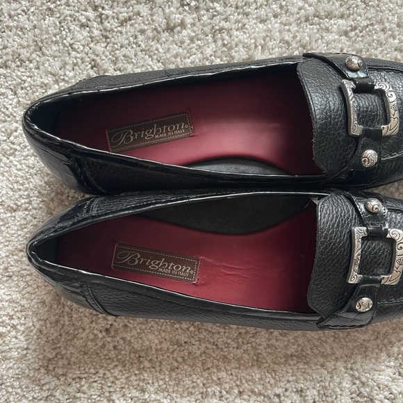 Brighton Black Loafer Shoe With Buckle Size 8.5 - Picture 2 of 9